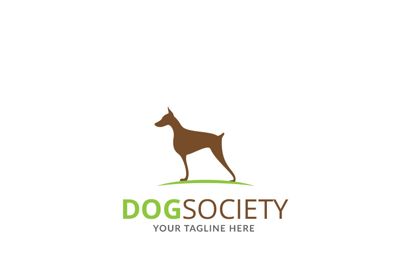 Шаблон логотипа общества собак