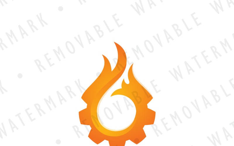 Спалювання шестірні логотип шаблон