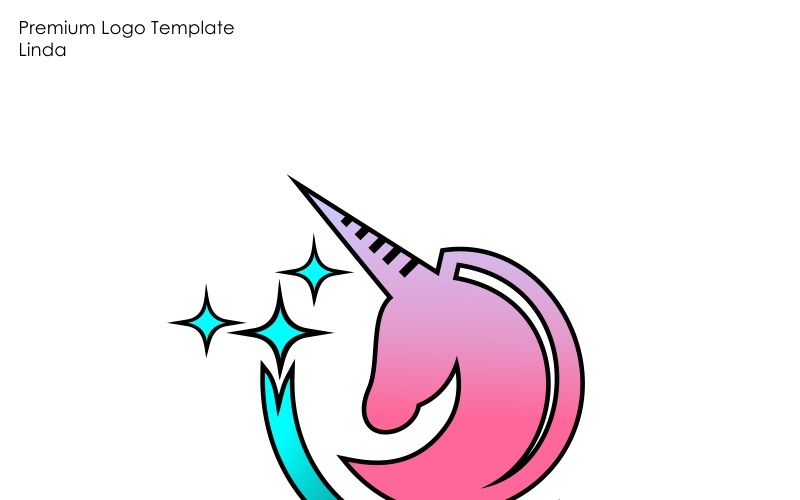 Download Шаблон логотипа "Unicorn Logo Template" / Unicorn Logo Template - Шаблон логотипа на тему графика animal black clean colour creative design elegant emblem energy eps exclusive fashion horse logo marketing medieval modern name power simple