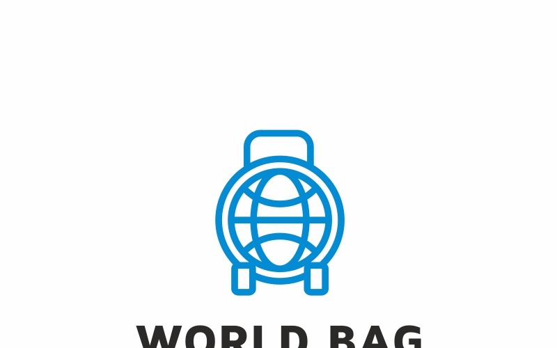Download Шаблон логотипа "World Bag Logo Template" / World Bag Logo Template - Шаблон логотипа на тему графика aeroplane agency agent backpacker baggage bags booking business company consultant excursion flight fly hotel luggage plane planner pleisure tour tourist