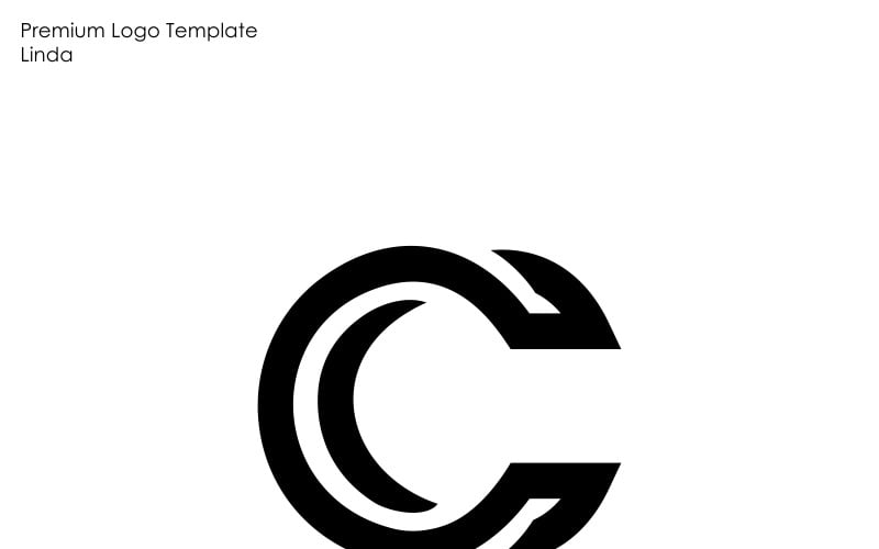 C harfi logo şablonu