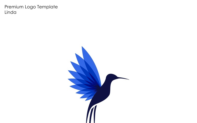 Colibri logotyp mall