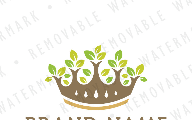 Download Шаблон логотипа "Crown Garden Logo Template" / Crown Garden Logo Template - Шаблон логотипа на тему графика plant tree leaf wealth growth flower luxury garden crown kingdom pot sprout forest landscaping floral logo design template jewelry wellness