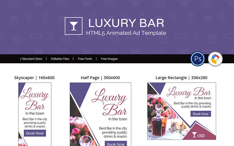 Mat & restaurang | Luxury Bar Animated Banner