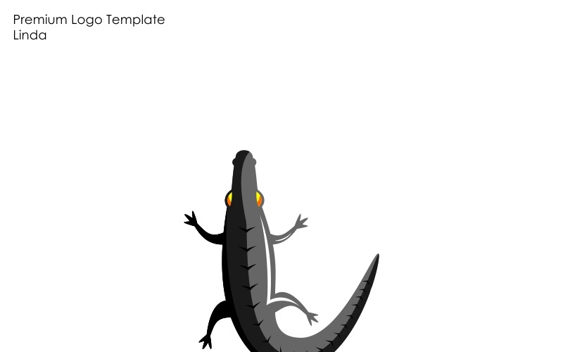 Modèle de logo de crocodile