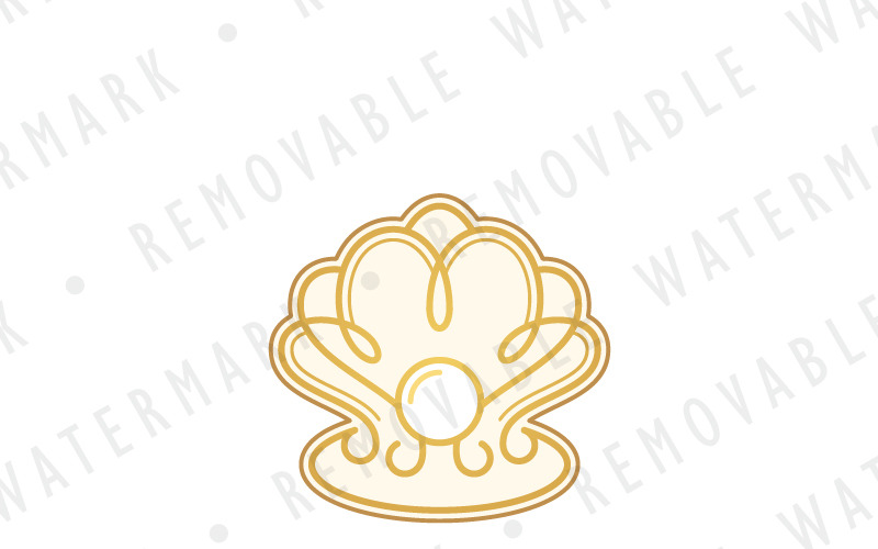 Modèle de logo Pearl Shell