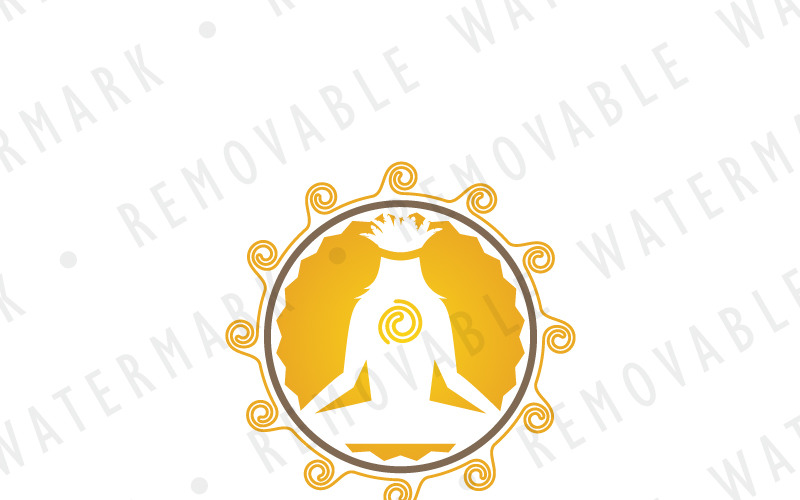 Modelo de logotipo de meditação tribal
