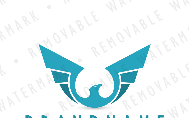 Oplopende vogel Logo sjabloon