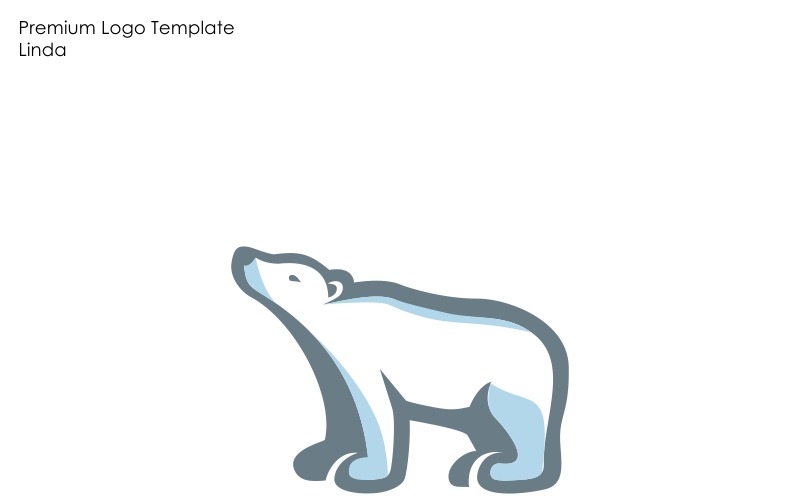 Шаблон логотипа белый медведь