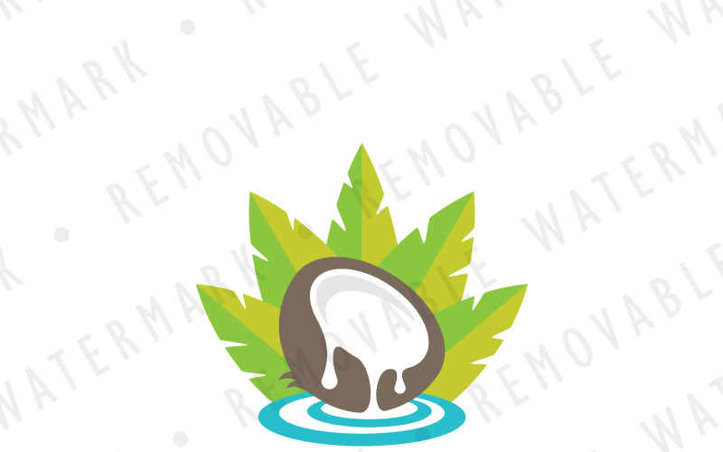 Шаблон логотипа кокосового сада