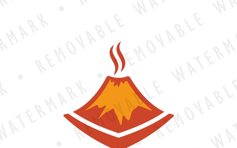Schwelende Vulkan-Logo-Vorlage