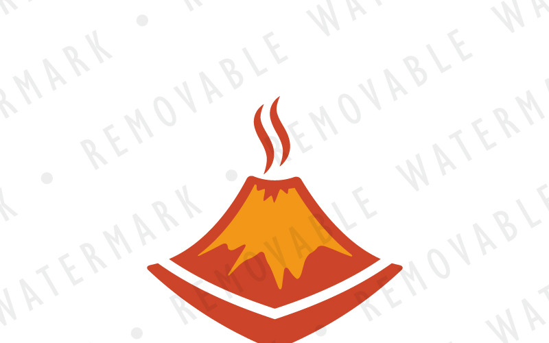Download Шаблон логотипа "Smoldering Volcano Logo Template" / Smoldering Volcano Logo Template - Шаблон логотипа на тему графика energy hot earth v fire core mountain gas lava magma volcano eruption logo design template heating industry power thermal furnace