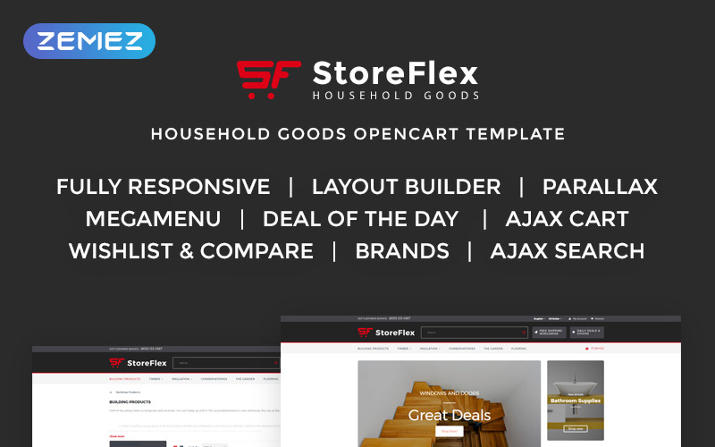 отзывчивый шаблон opencart storeflex