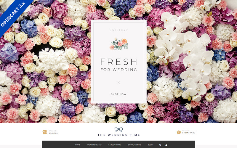 The Wedding Time Responsive OpenCart Template