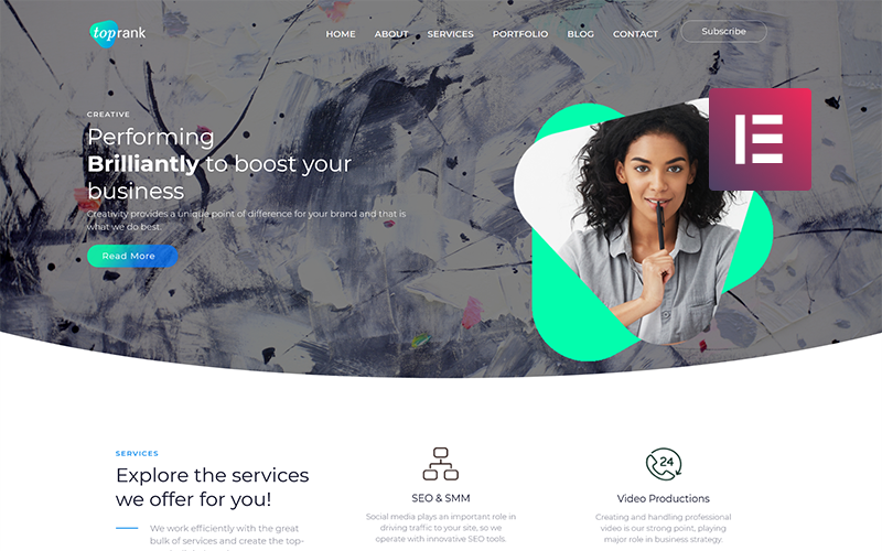 корпоративное цифровое агентство wordpress тема