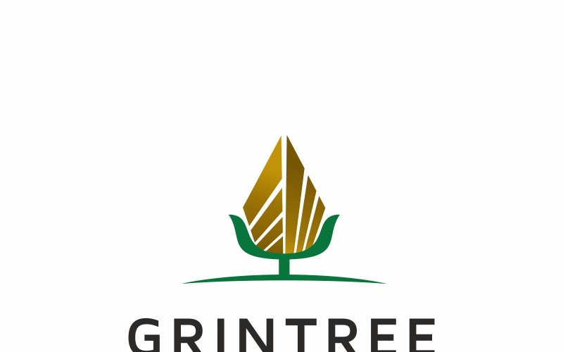 Download Шаблон логотипа "Grintree Logo Template" / Grintree Logo Template - Шаблон логотипа на тему графика agency app brand business company corporate creative design designer ecology forest green insurance logo logotype media natural nature tree trees