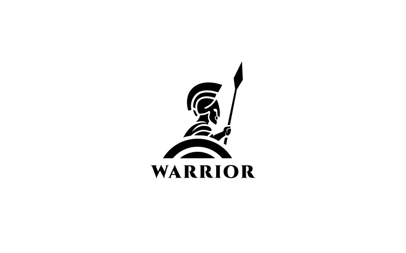 Modelo de logotipo do guerreiro