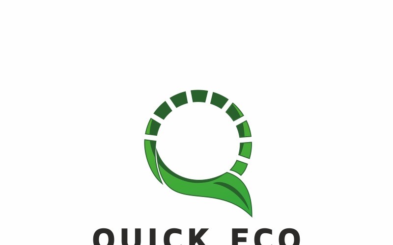 Download Шаблон логотипа "Quick Eco Logo Template" / Quick Eco Logo Template - Шаблон логотипа на тему графика bold circle corporate creative elegant entertainment letter light limited logo media modern orange professional q studio template unique web