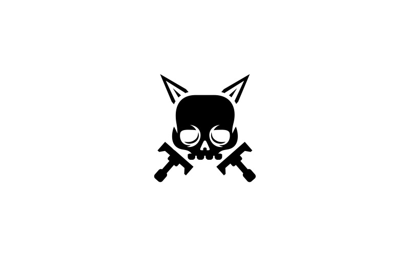 Download Шаблон логотипа "Skull Logo Template" / Skull Logo Template - Шаблон логотипа на тему графика assault black clan club dark elite game gamer gaming group logo machine poison rifles shooter sword pirate warrior knight web,logo,business,company,danger,fight,finance,game,gladiator,head,ho