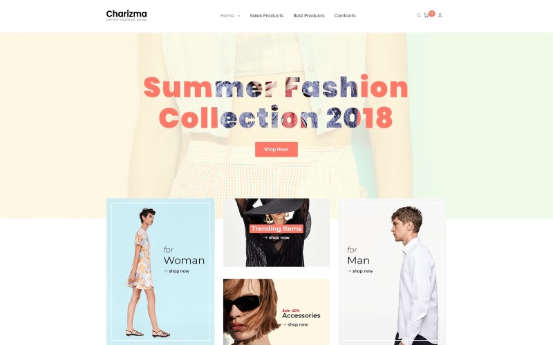 Charizma - Fashion Store Elementor WooCommerce-tema