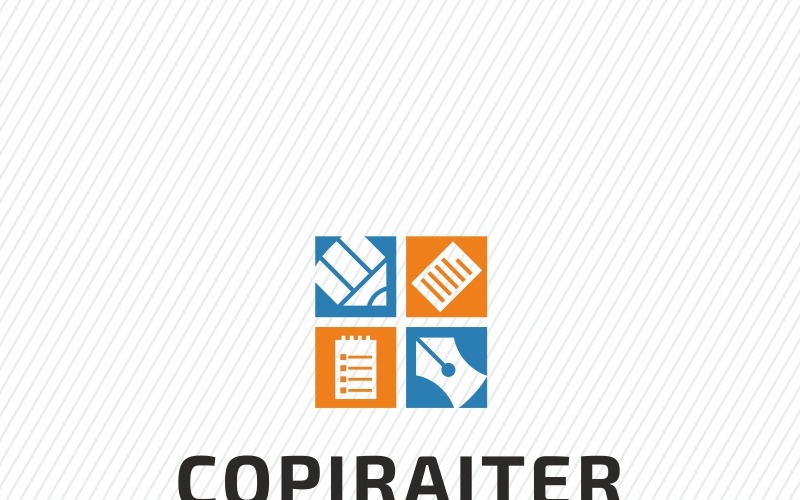 Download Шаблон логотипа "Copiraiter Logo Template" / Copiraiter Logo Template - Шаблон логотипа на тему графика agency app blog logo blogger business company copywriter diary drawing freelance idea internet lettering media memo note notepad paper pen