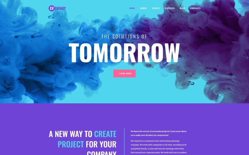event agency wordpress elementor theme