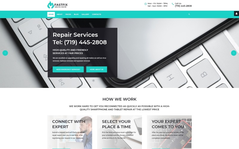 Fastfix - Servicecentrum Schone minimale Joomla-sjabloon