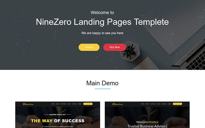 NineZero - Фінанси та бізнес Шаблон цільової сторінки HTML5