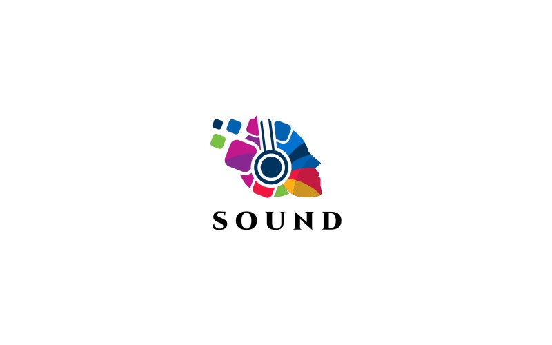 Plantilla de logotipo de sonido