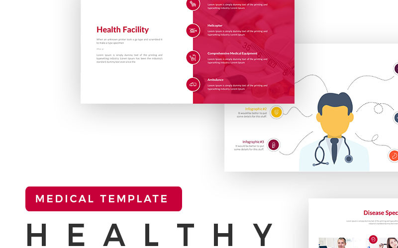 PowerPoint-sjabloon voor presentatie van de gezondheidszorg
