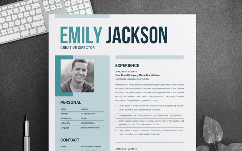 Emily Jacsion modello di curriculum di Word