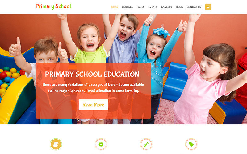 Základní škola - Šablona PSD pro vzdělávání Základní škola pro děti