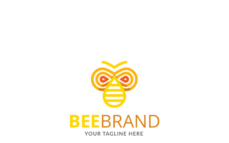 Download Шаблон логотипа "Bee Brand Logo Template" / Bee Brand Logo Template - Шаблон логотипа на тему графика animal art bee brand business corporate creative creativity design entertainment flower fly graphic honey hornet icon illustrator image insect logo