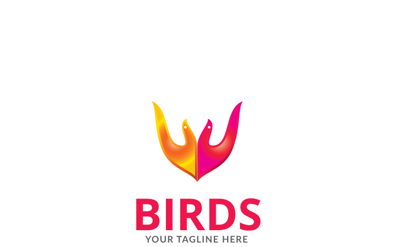 Download Шаблон логотипа "Birds Brand Logo Template" / Birds Brand Logo Template - Шаблон логотипа на тему графика animal bird blue bold brand business chirp clean company creative design fly humming line media modern nature professional sharp simple