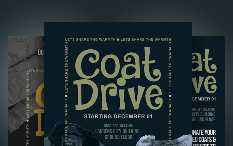 Coat Drive Flyer - mall för företagsidentitet