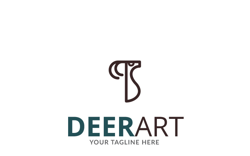 Download Шаблон логотипа "Deer Art Logo Template" / Deer Art Logo Template - Шаблон логотипа на тему графика animal brand buck club creative deer design forest graphic great hart head horn hunt icon illustrator image jungle logo mascot