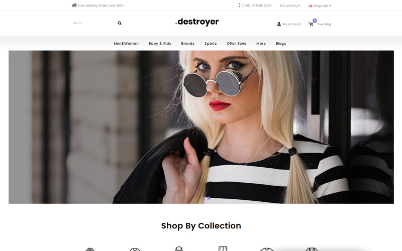 шаблон модного магазина opencart