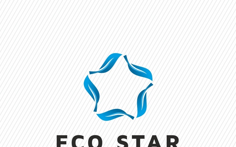 Еко зірка логотип шаблон