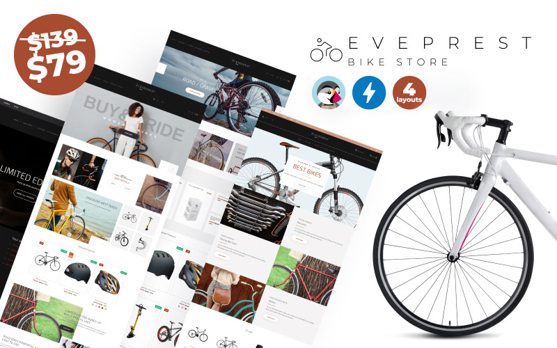 Eveprest Bike 1.7 - Bike Store PrestaShop Teması