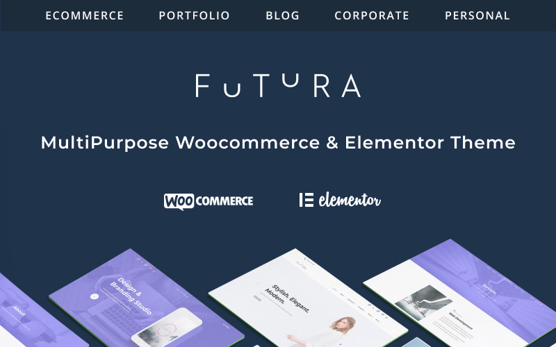 Futura - багатоцільовий високоефективний елемент та підсилювач WooCommerce Theme
