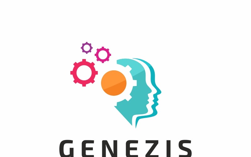 Download Шаблон логотипа "Genezis Logo Template" / Genezis Logo Template - Шаблон логотипа на тему графика brain gear cortex create creation geek head human intelligence mind idea ideas identity inteligence intellect logo intelligent media multimedia production