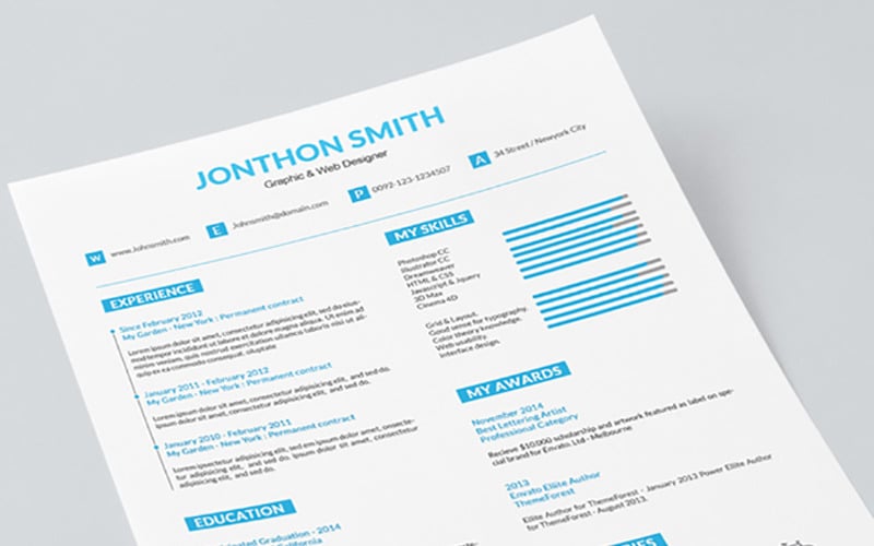 Graphic And Web Designer Resume Template 71565