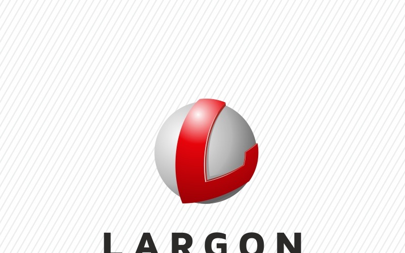 Download Шаблон логотипа "Largon Logo Template" / Largon Logo Template - Шаблон логотипа на тему графика 3d logo app game letter l metallic shinny silver software technology