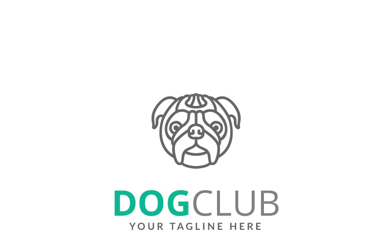 Modelo de logotipo de design de clube de cachorro