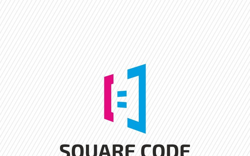 Quadratische Code-Logo-Vorlage