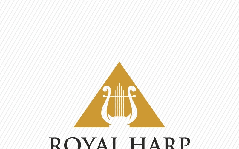 Download Шаблон логотипа "Royal Harp Logo Template" / Royal Harp Logo Template - Шаблон логотипа на тему графика ambient audio brand celestial music chord classic composition entertainment freelance harp identity branding instrument logo mark template logotype melody association