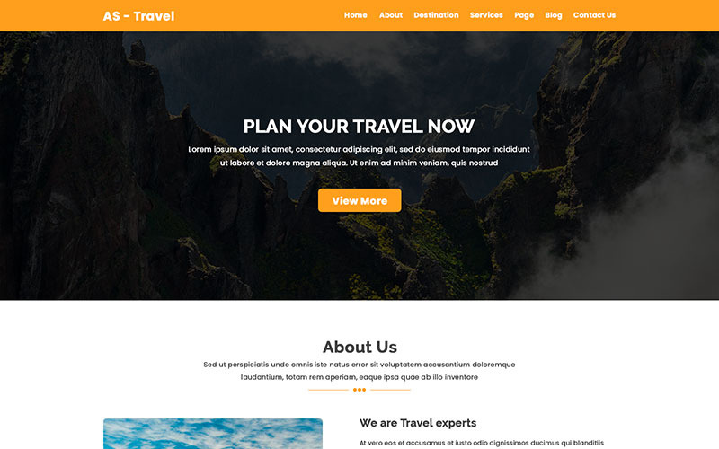 AS-TRAVEL-游览和旅行PSD模板