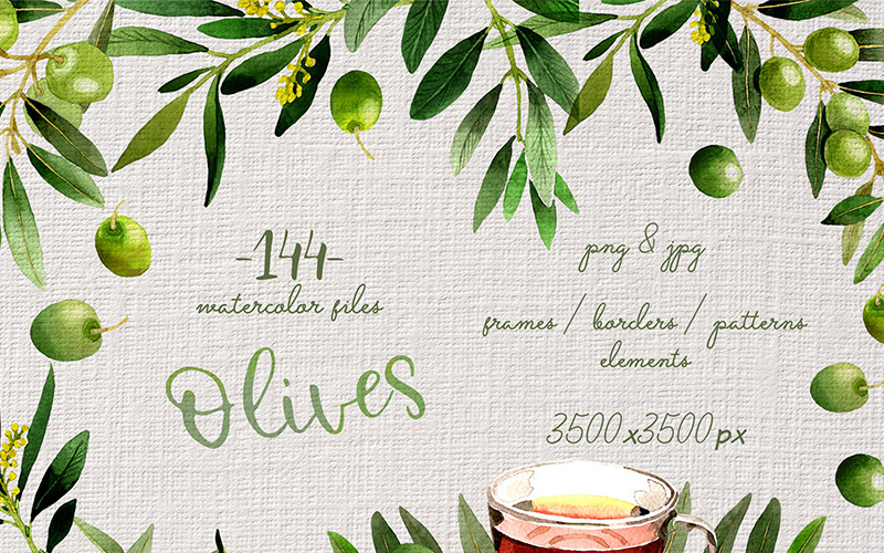 Download Иллюстрация "Branches of Olive Tree PNG Watercolor Set - Illustration" / Branches of Olive Tree PNG Watercolor Set - Illustration - Иллюстрация на тему графика watercolor illustration delicate drawing olive tree background textile colorful drawn paint leaf plant branches seasonal foliage sprout stem botanical garden
