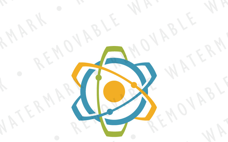 Cogwheel Atom Logo Şablonu