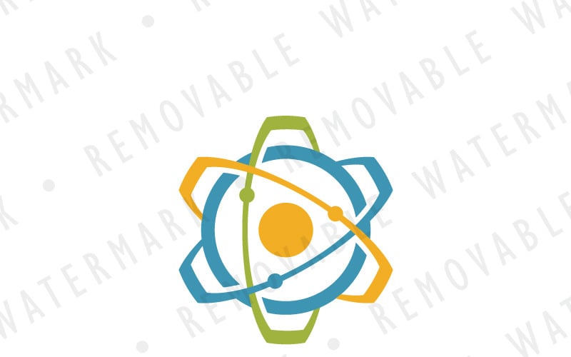 Cogwheel Atom Logo Template